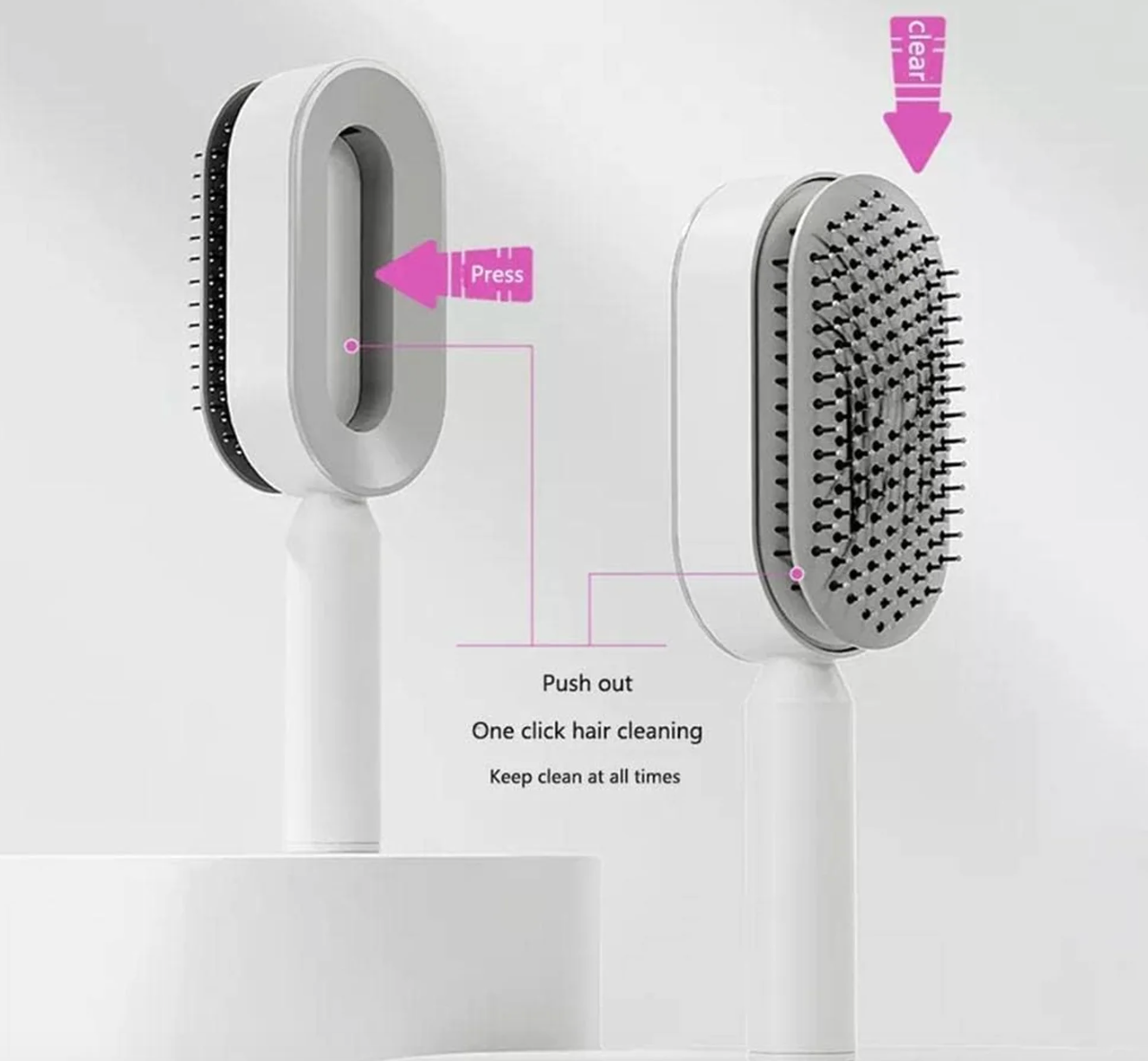 Self Cleaning Anti-Static Hair Brush