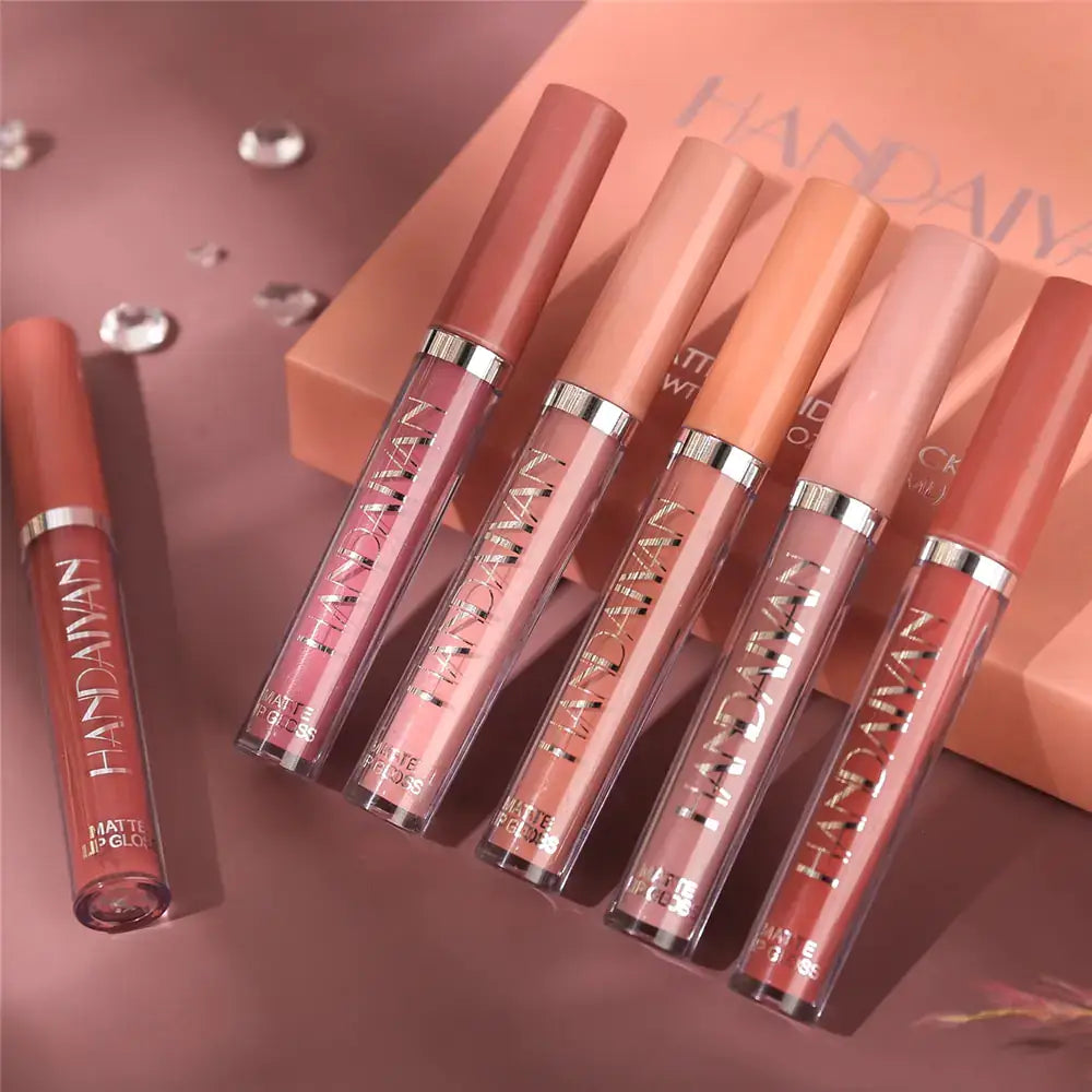 Goddess Gift Matte Velvet Lip Gloss Set - Essentials for Beauty, Featuring Six Mesmerizing Shades for Long-lasting, Waterproof Perfection